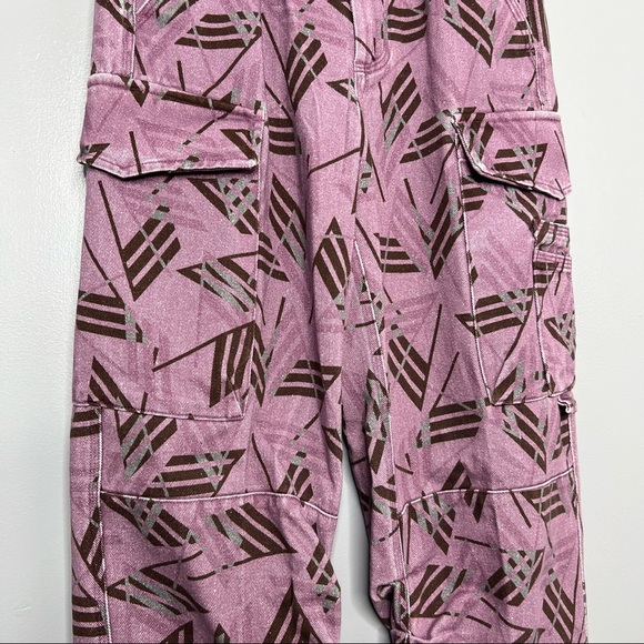 THE ATTICO Purple Mason Printed Cargo Pants - Picture 10 of 12